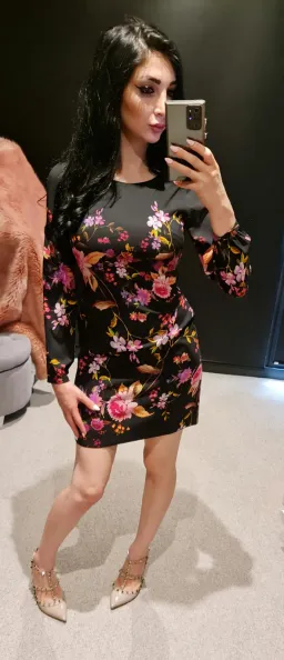 Alannah Hill Dress Black Floral Print Size 6 for rent on The Volte - image 4