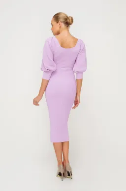 Sheike Bonnie Knit Midi Dress Lilac Purple Size 6 for rent on The Volte - image 2