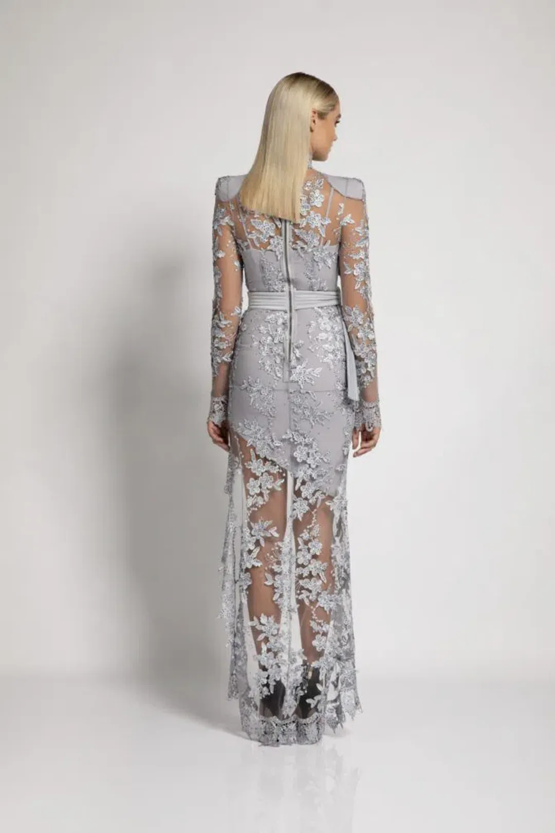 Zhivago Poison Midi Dress Grey Size 12 for rent on The Volte - main image