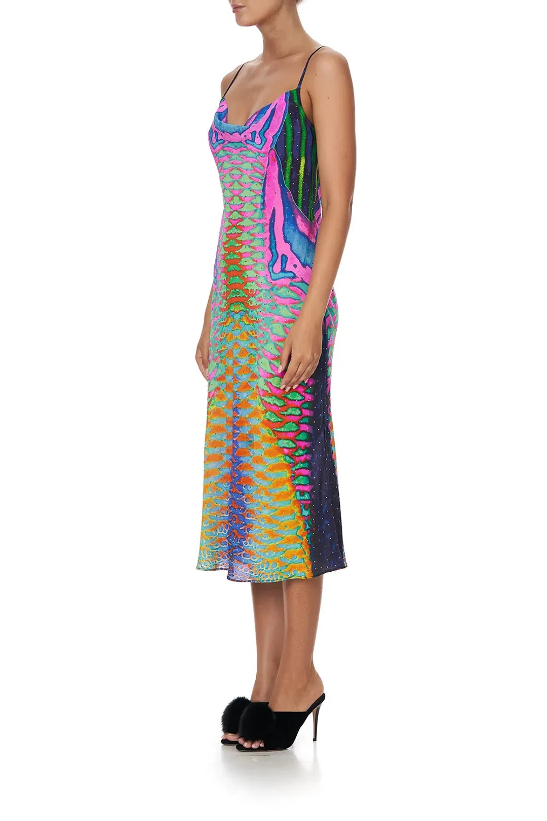 Camilla Poseidons Poison Long Bias Slip Dress Print Size 10 for rent on The Volte - main image