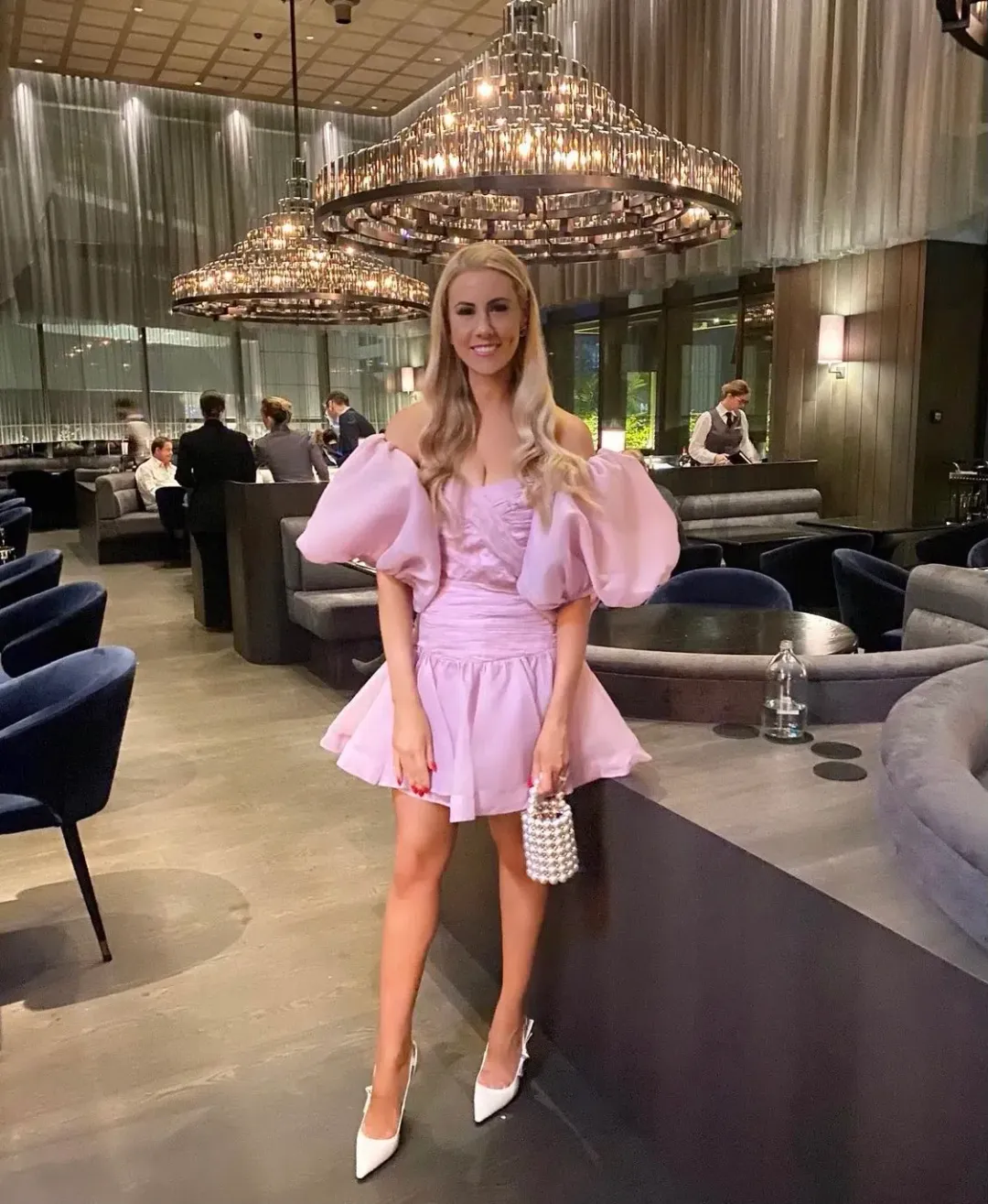 Aje Myriad Cut Out Mini Dress  Pink Size 12 for rent on The Volte - main image