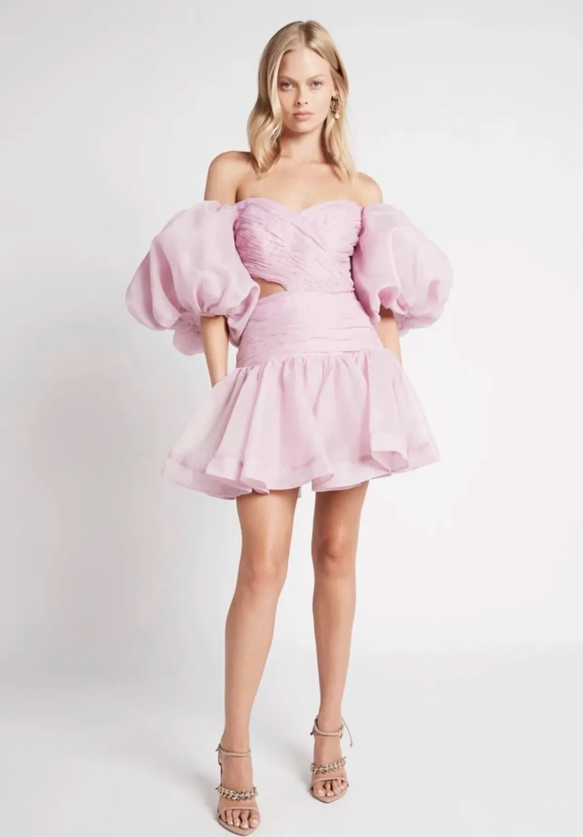 Aje Myriad Cut Out Mini Dress  Pink Size 12 for rent on The Volte - main image