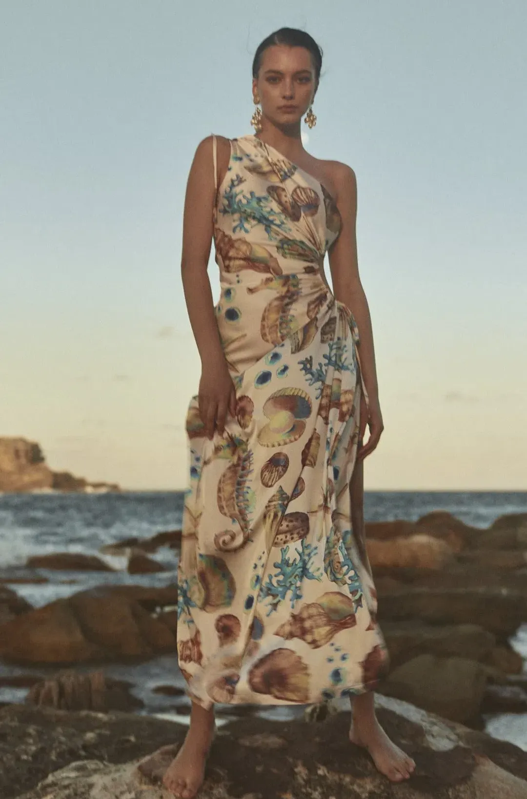 Sonya Moda Nour Seashell Maxi Dress Print Size 10 for rent on The Volte - main image