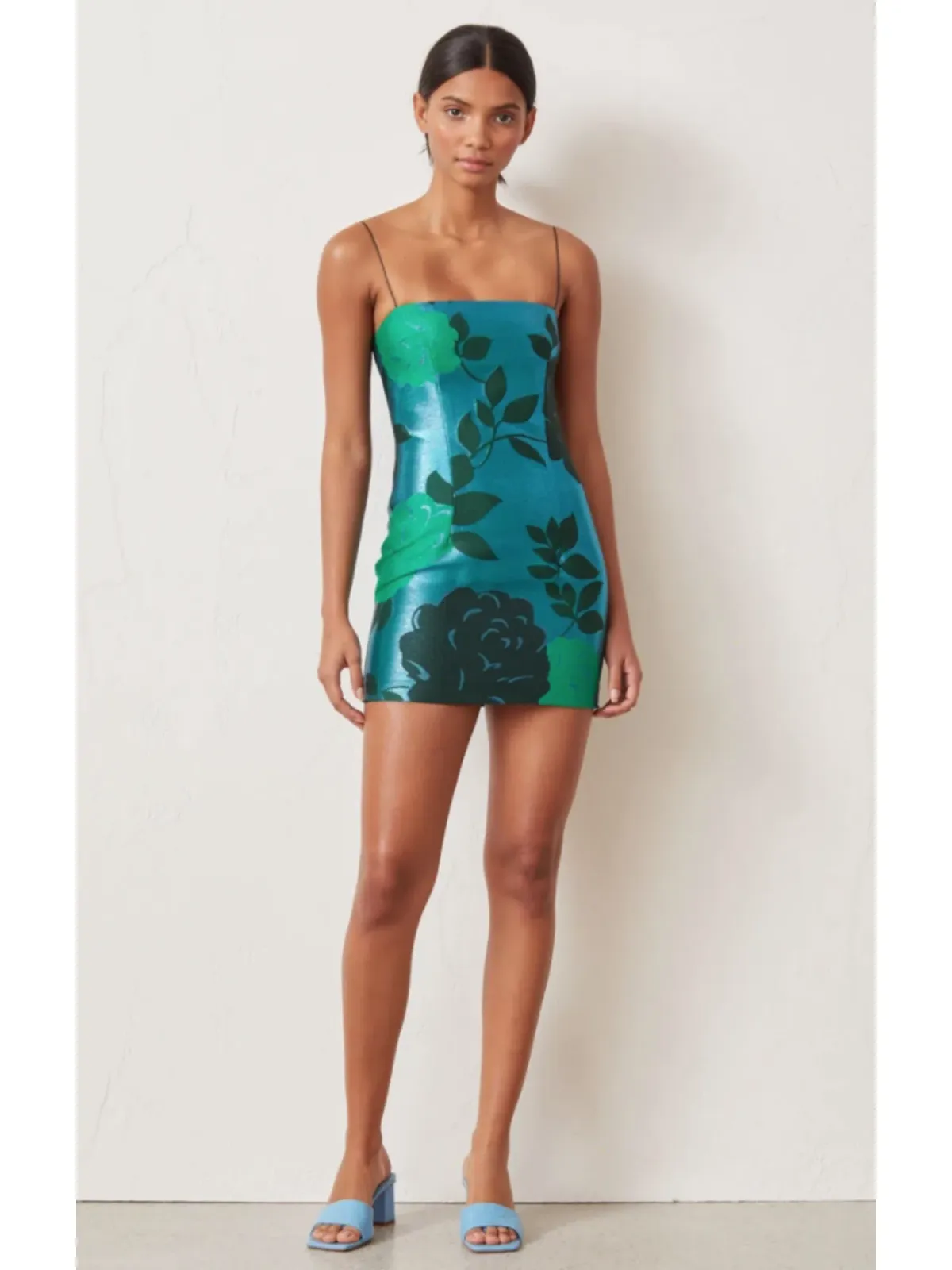 Bec & Bridge Sparkle Soirée Mini Dress Green Size AU 6 for rent on The Volte - main image