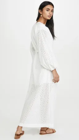 Suboo Goldie Wrap Tie Maxi Dress White Size 4 for rent on The Volte - image 2