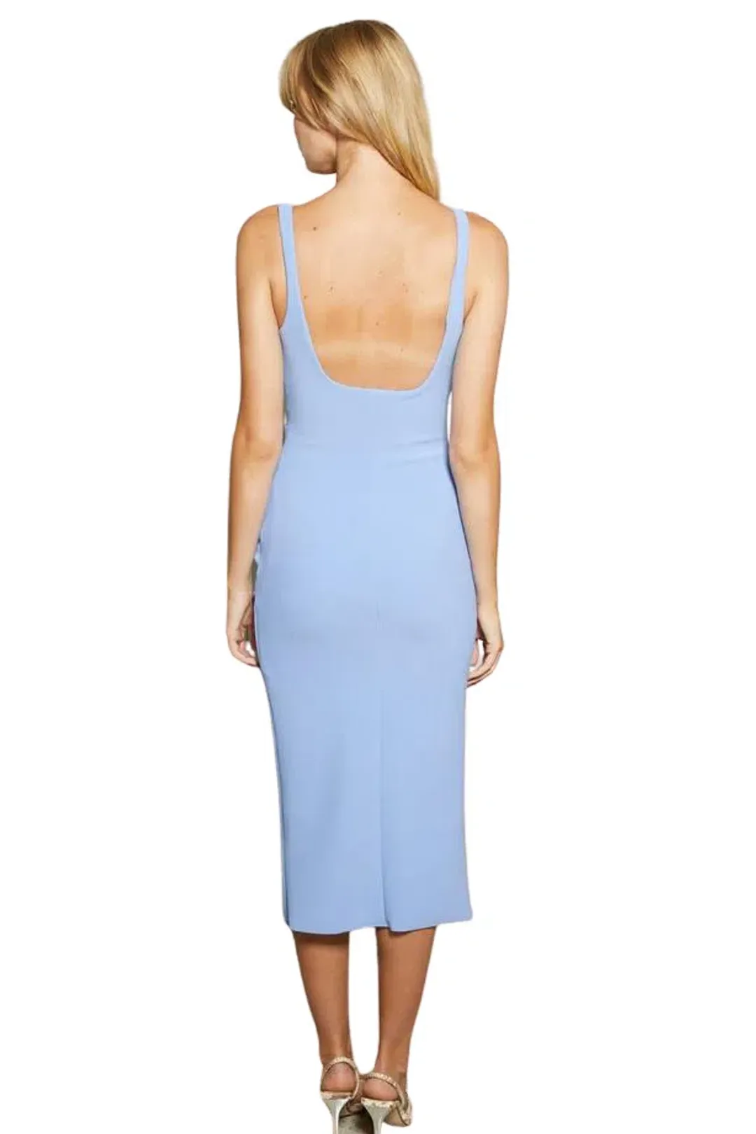 Bec and Bridge Hana Tuck Midi Dress Blue Size 10  for rent on The Volte - main image