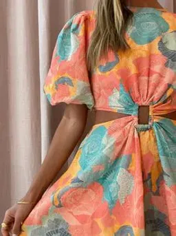 New Romantics Dolce Vita Short Sleeve Mini Dress Summer Rose Size 8 for rent on The Volte - image 2