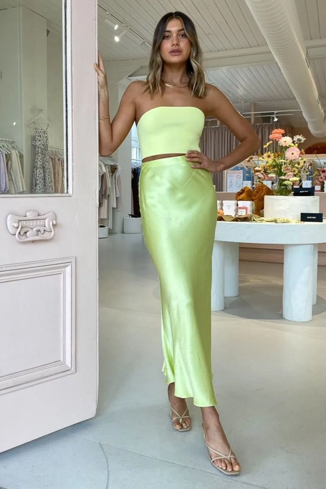 Bec and Bridge Citrus Sweetie Maxi Skirt Citrus Size 8 for rent on The Volte - main image