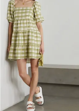 Faithfull The Brand Leilani Mini Dress Ligne Print Size XS  for rent on The Volte - image 1