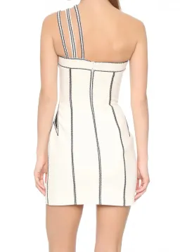 Sass & Bide Blackest Lava Embroidered Mini Dress Cream Size 8  for rent on The Volte - image 3