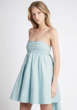 Aje Cantina Mini Bow Back Dress Ice Blue Size 6 for rent on The Volte - image 4