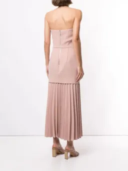 Dion Lee Linear Crepe Pleat Midi Dress Prink Size 8  for rent on The Volte - image 2