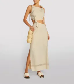 Sir the Label Marne Knot Dress in Natural Cream Size 8  for rent on The Volte - image 3