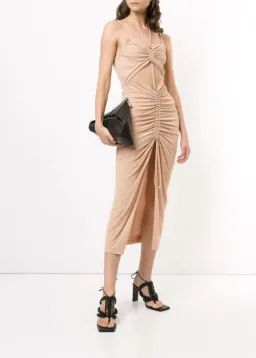Dion Lee Gathered Butterfly Dress Beige Size 8 for rent on The Volte - image 1