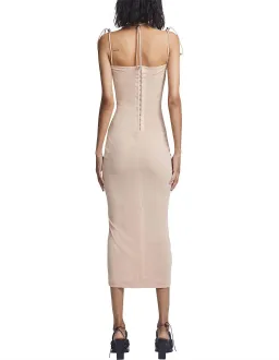 Dion Lee Gathered Butterfly Dress Beige Size 8 for rent on The Volte - image 2