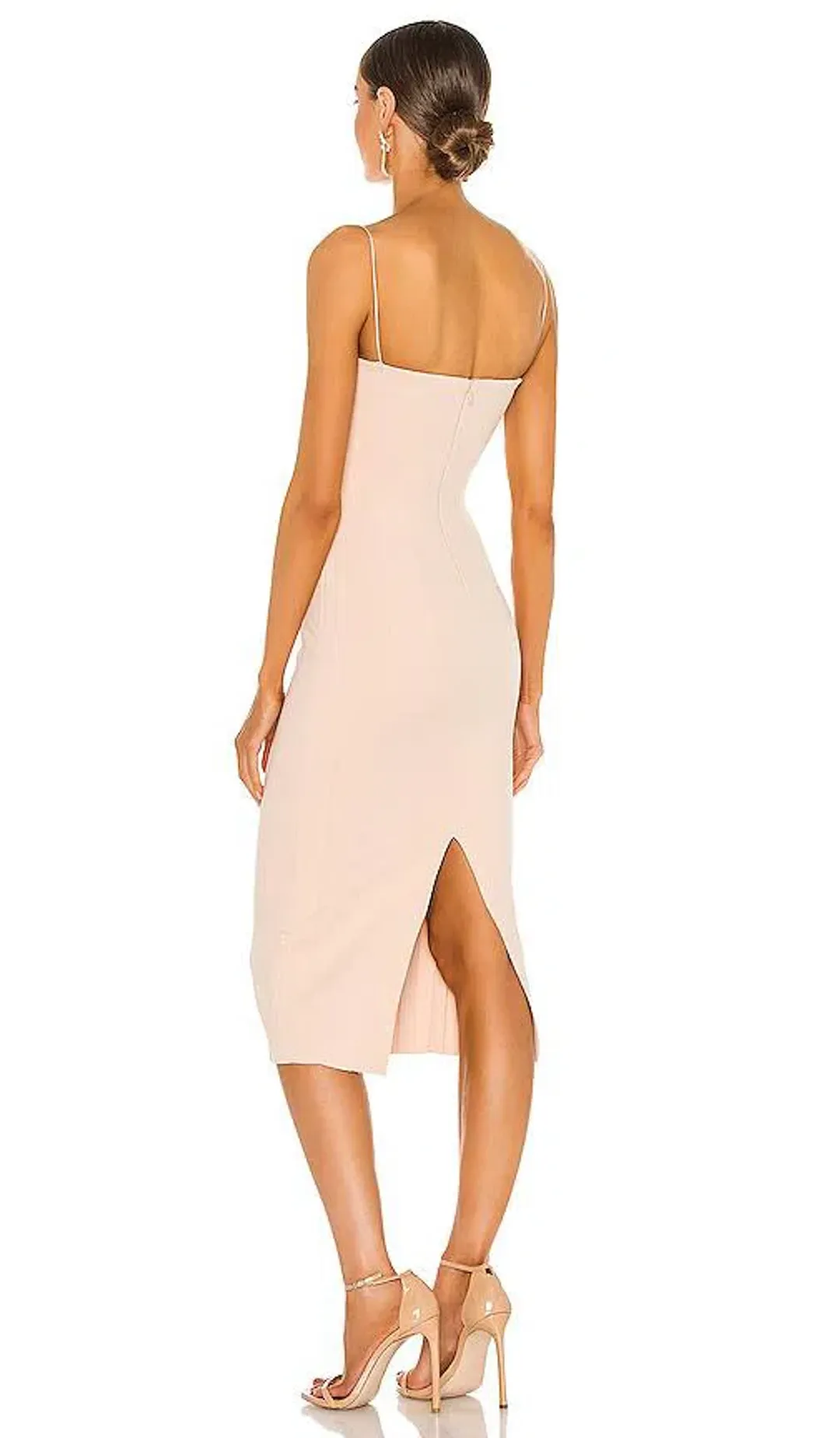 MISHA Irisa Midi Dress Nude Size 6/XS for rent on The Volte - main image