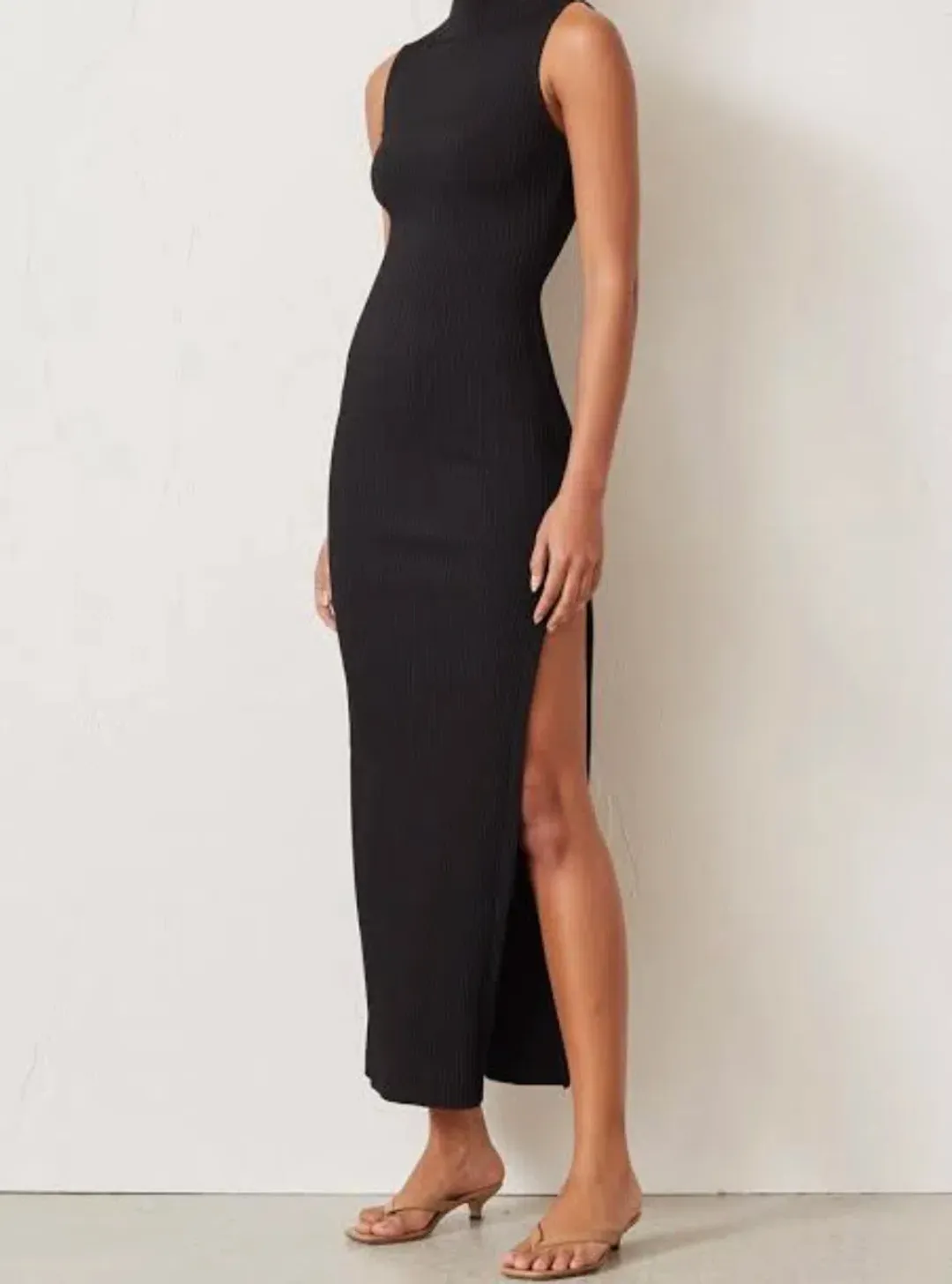 Bec & Bridge Noir Et Blanc Midi Dress Black Size 6 for rent on The Volte - main image