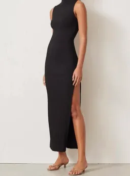 Bec & Bridge Noir Et Blanc Midi Dress Black Size 6 for rent on The Volte - image 2