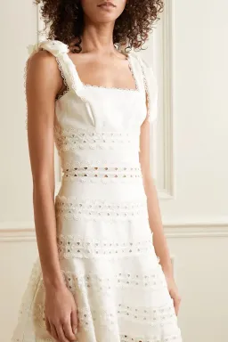 Zimmermann Kirra Tie-Up Dress White Size 3 for rent on The Volte - image 5