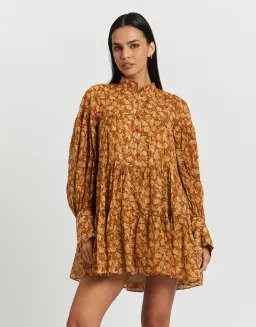 Shona Joy Arizona Tiered Mini Dress Print Size 14  for rent on The Volte - image 2