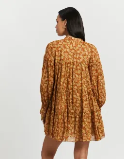 Shona Joy Arizona Tiered Mini Dress Print Size 14  for rent on The Volte - image 3