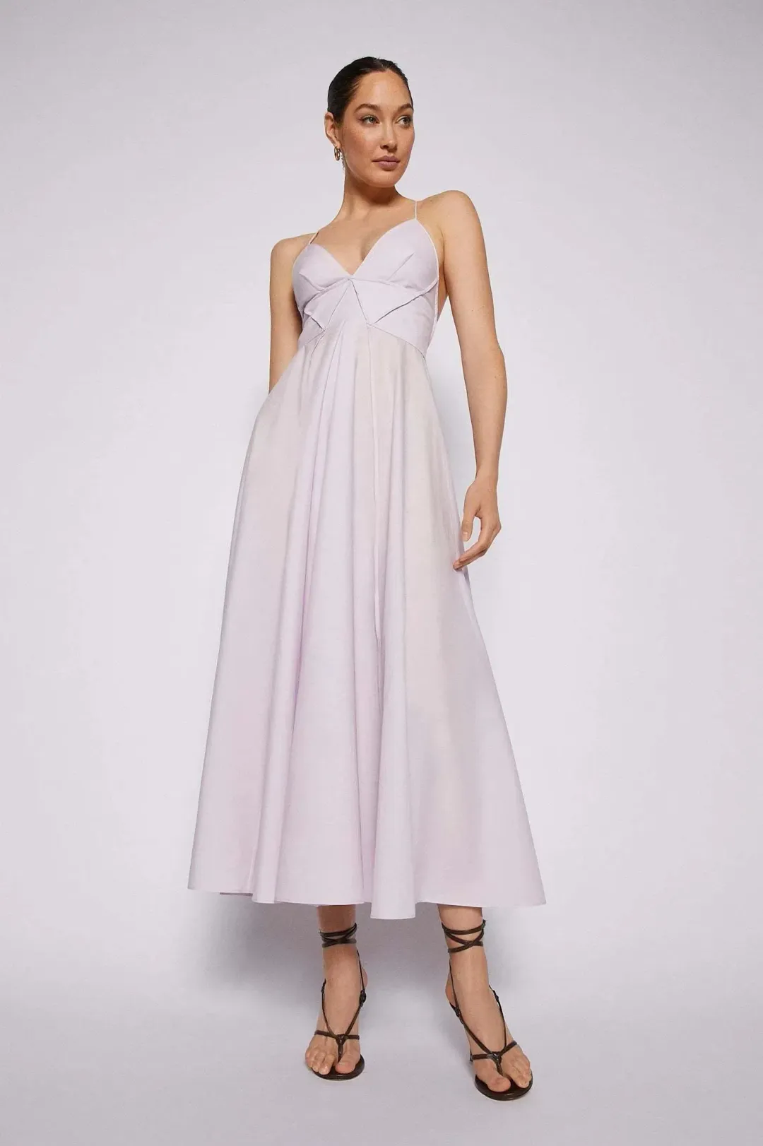 Scanlan Theodore Parachute Cotton Strappy Dress in Lilac Purple Size 6  for rent on The Volte - main image