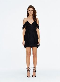 Alice McCall Fringe Mini Dress Black Size 6 for rent on The Volte - image 1