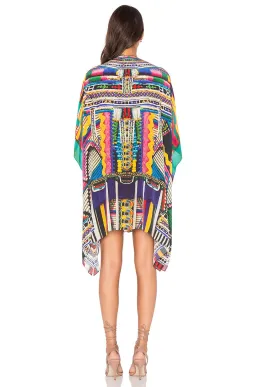 Camilla Woven Wonderland Short Lace Up Kaftan Print One Size  for rent on The Volte - image 3