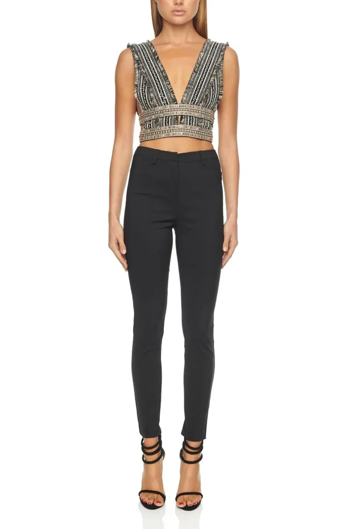 Eliya the Label Barbados Crop Top Beaded Size M for rent on The Volte - main image