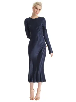 Bec & Bridge Sirens Long Sleeve Dress Navy Size AU 10 for rent on The Volte - image 1