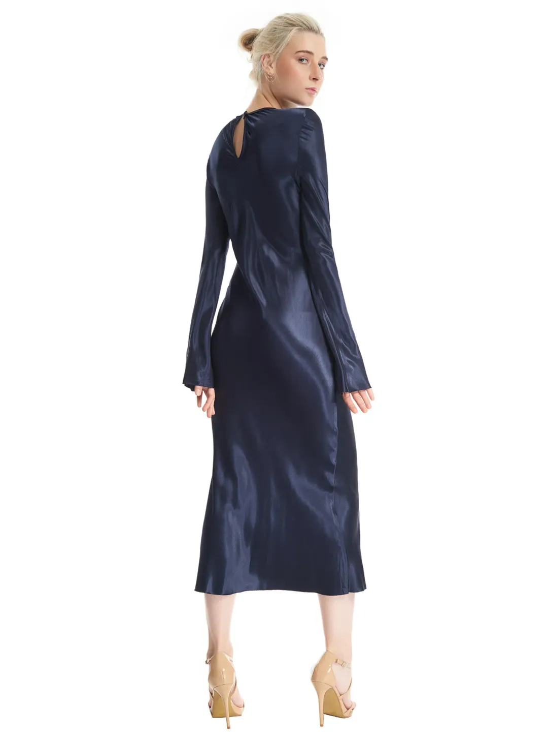 Bec & Bridge Sirens Long Sleeve Dress Navy Size AU 10 for rent on The Volte - main image