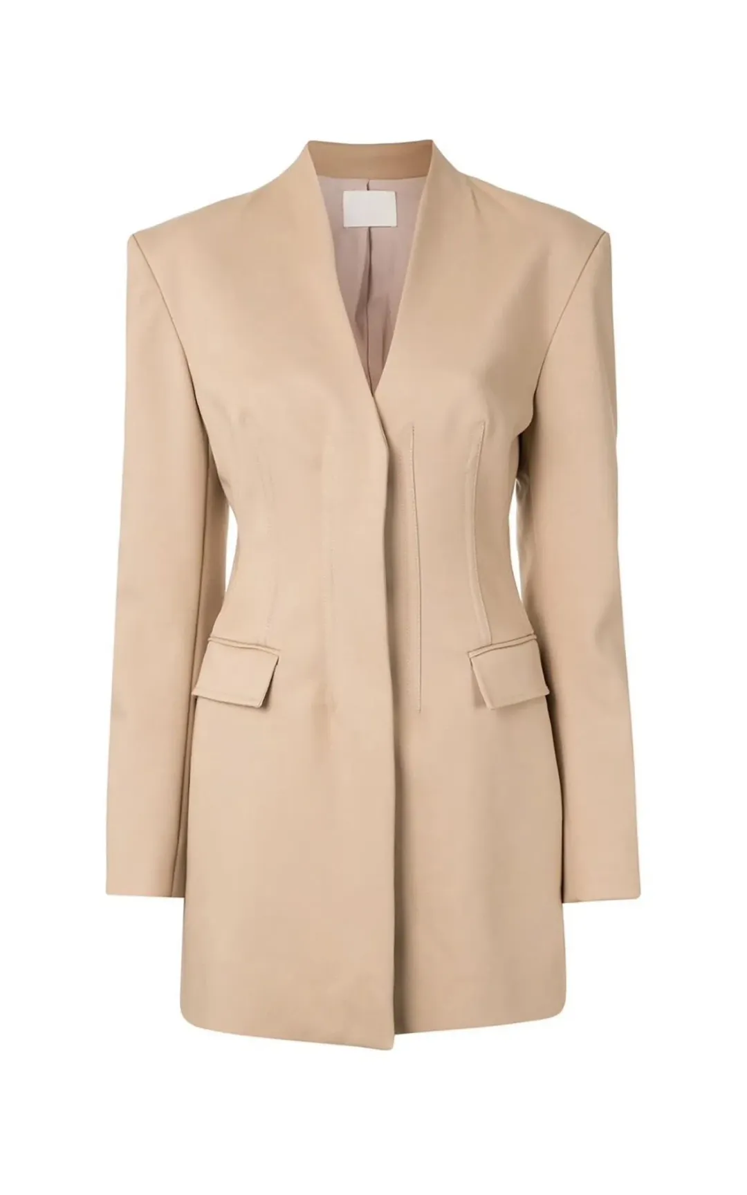 Dion Lee Camel Frame Blazer Dress Nude Size 8 for rent on The Volte - main image