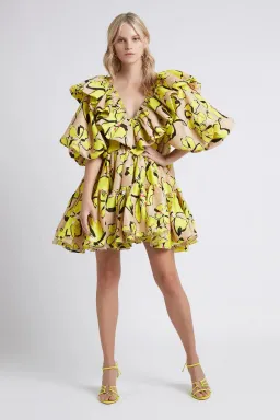 Aje Pelicano Citris Bloom Mini Dress Print Size 8 for rent on The Volte - image 2