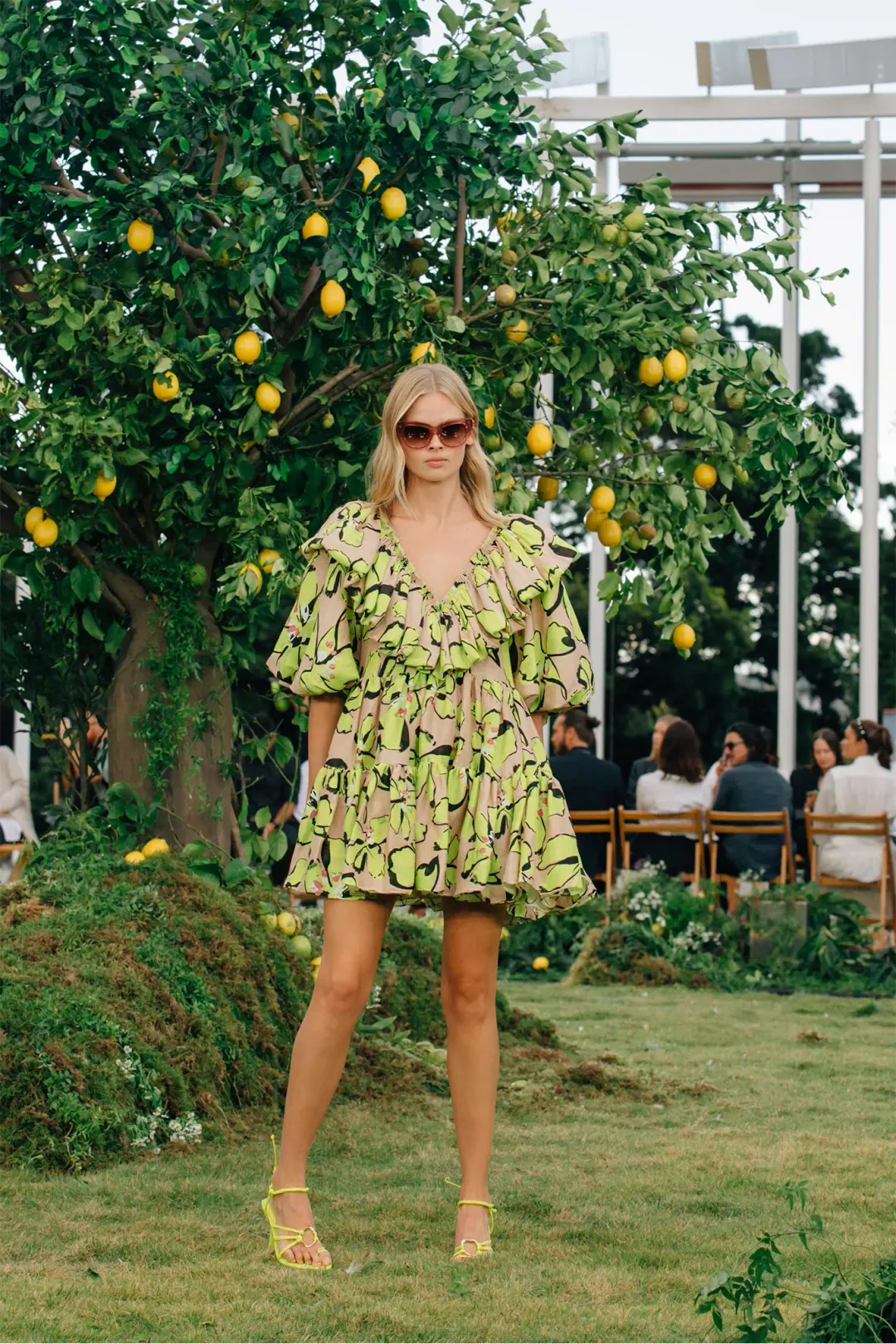 Aje Pelicano Citris Bloom Mini Dress Print Size 8 for rent on The Volte - main image