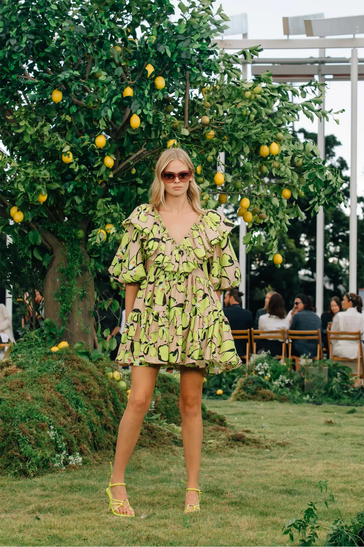 Aje Pelicano Citris Bloom Mini Dress Print Size 8 for rent on The Volte - main image