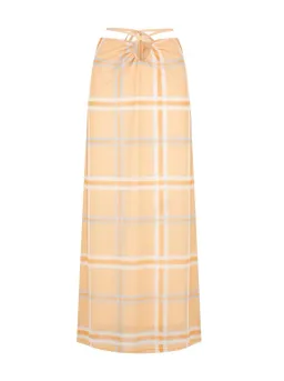 Hansen & Gretel Dalai Top and Saskia Skirt Tangelo Check Orange Size 8 for rent on The Volte - image 6
