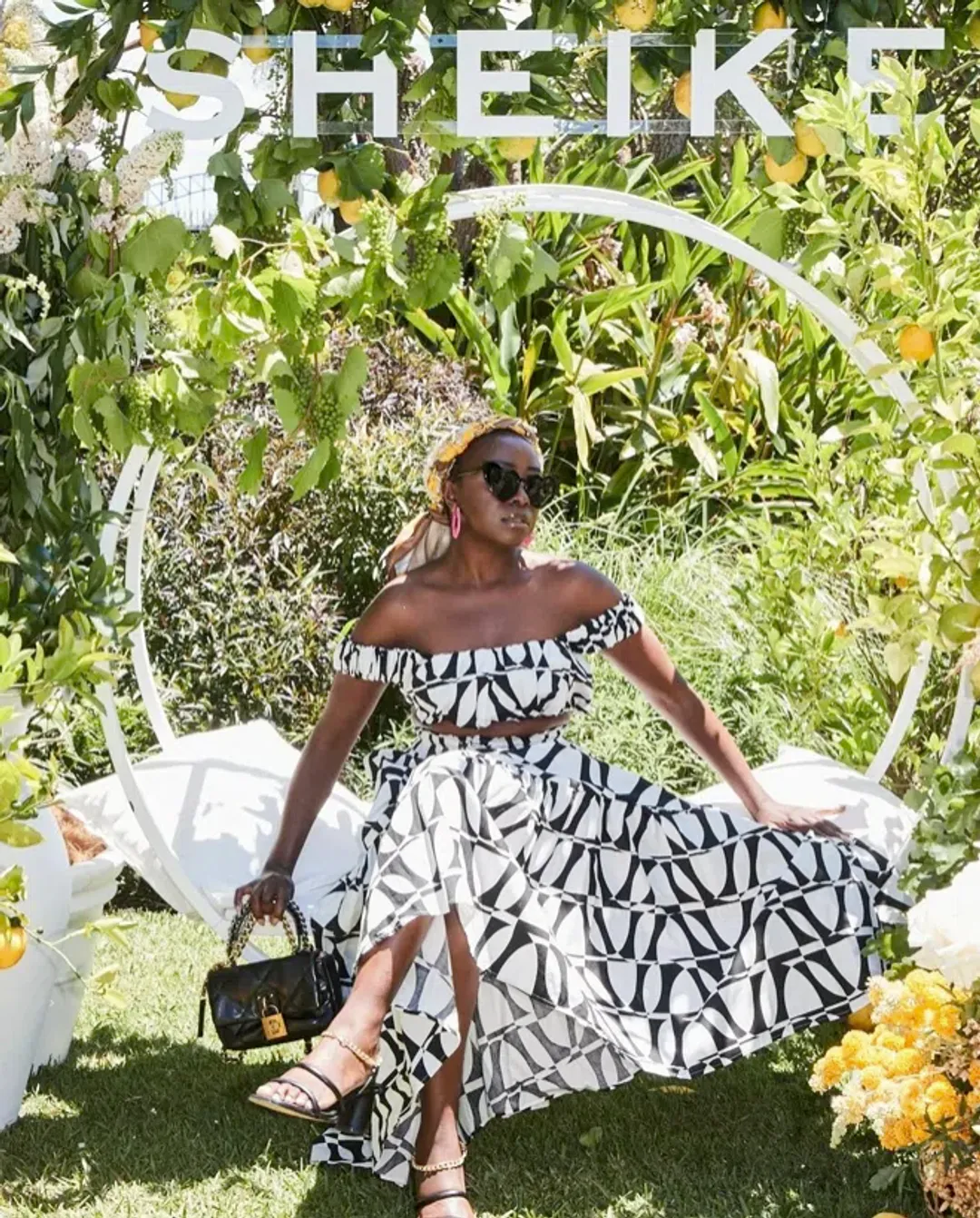 Sheike Heartbreaker Set Top & Skirt Print Size 10 and 8 for rent on The Volte - main image