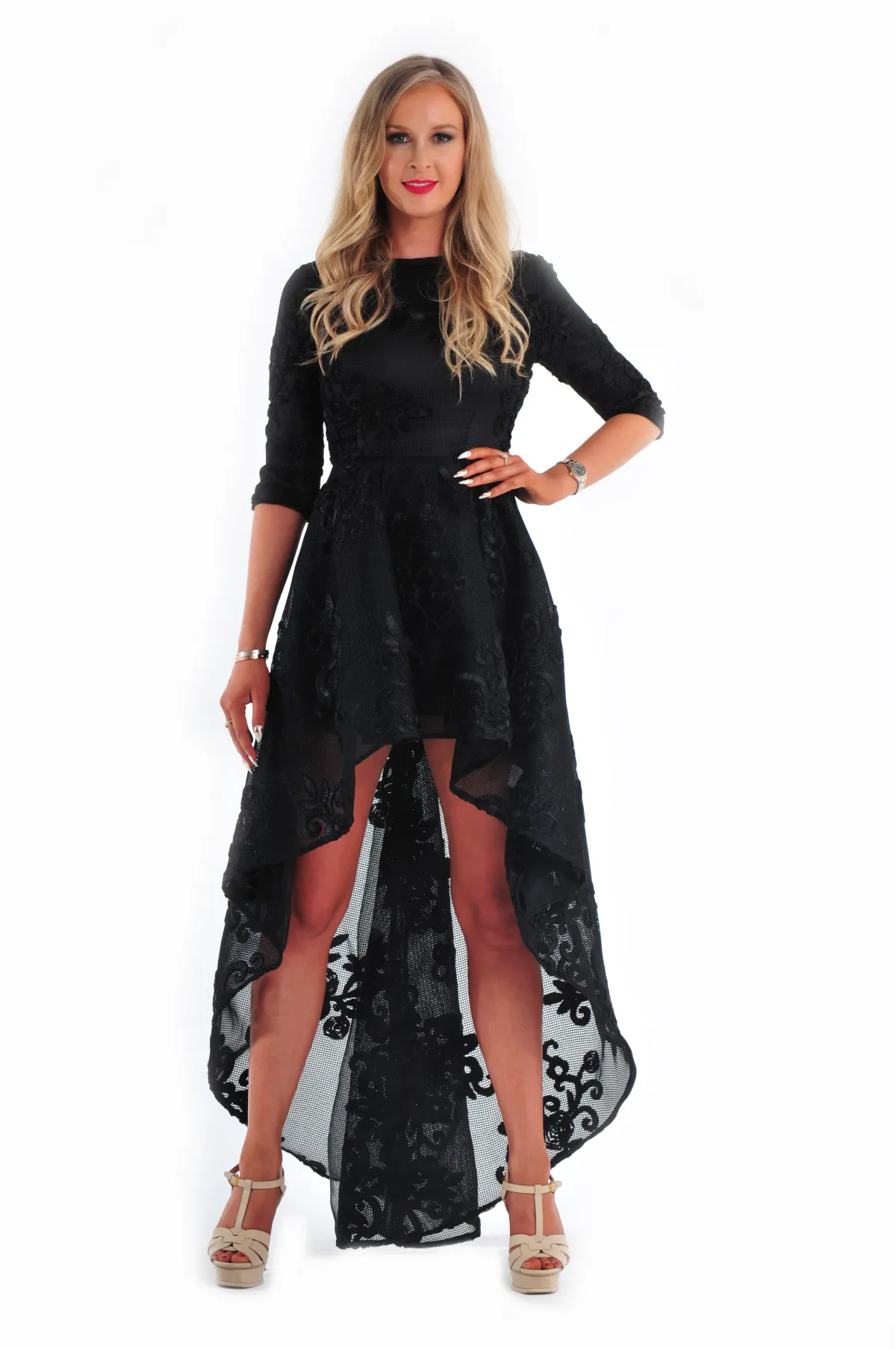 Asilio Prisoner Queen Dress Black Size 10 for rent on The Volte - main image
