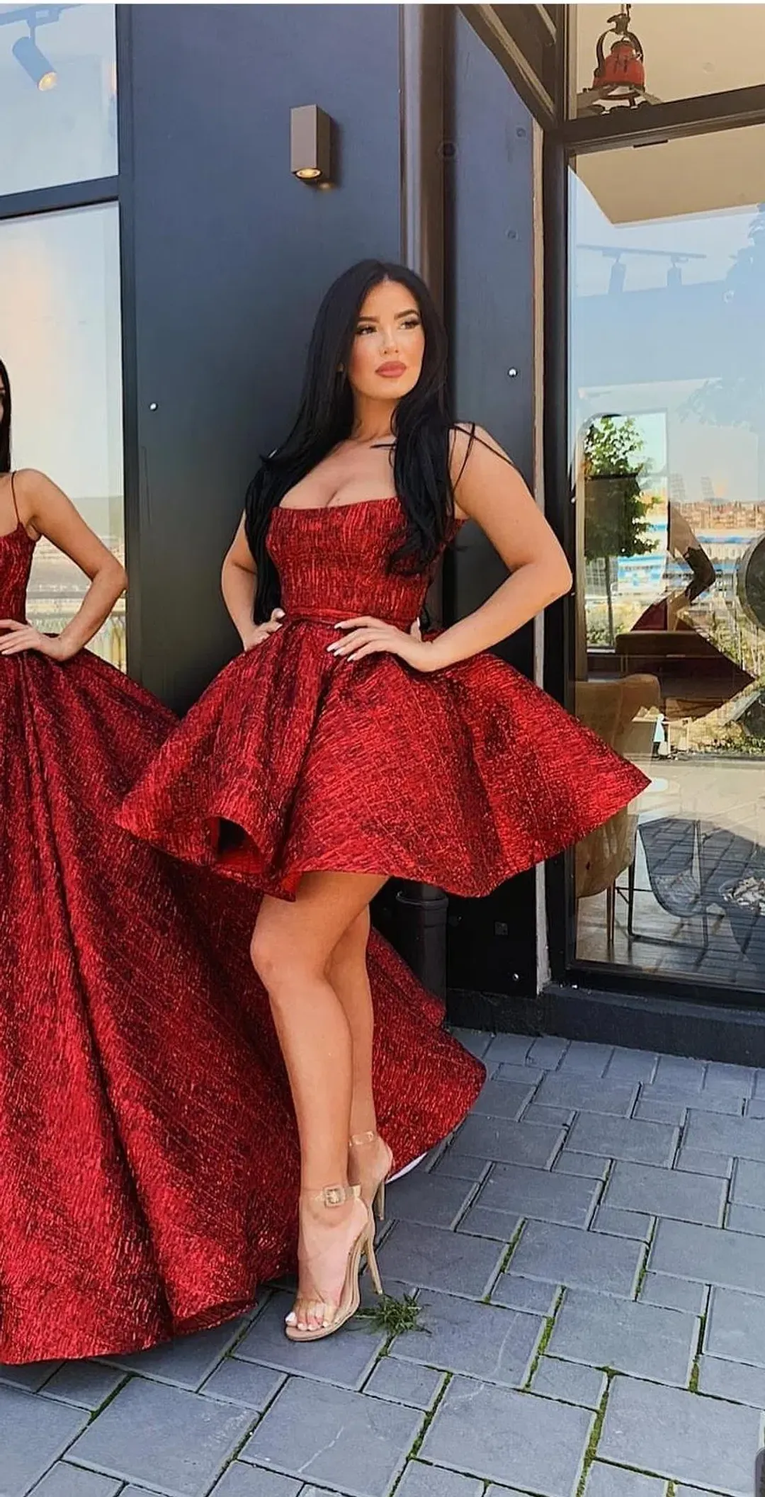 Lia Stublla Red Ballerina Dress Size 8 for rent on The Volte - main image