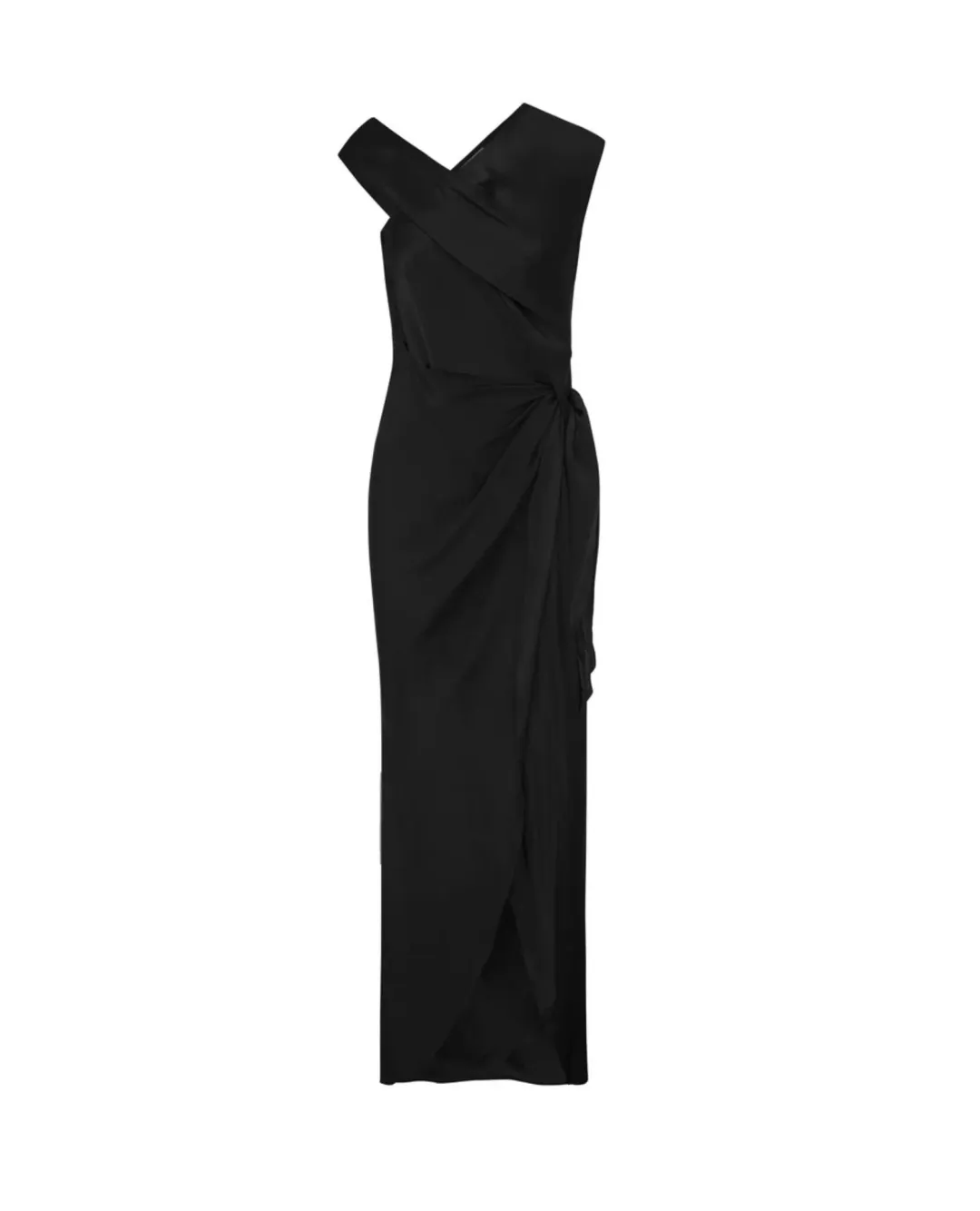 Bianca Spender Satin Crepe Deviation Gown Black Size 6 for rent on The Volte - main image