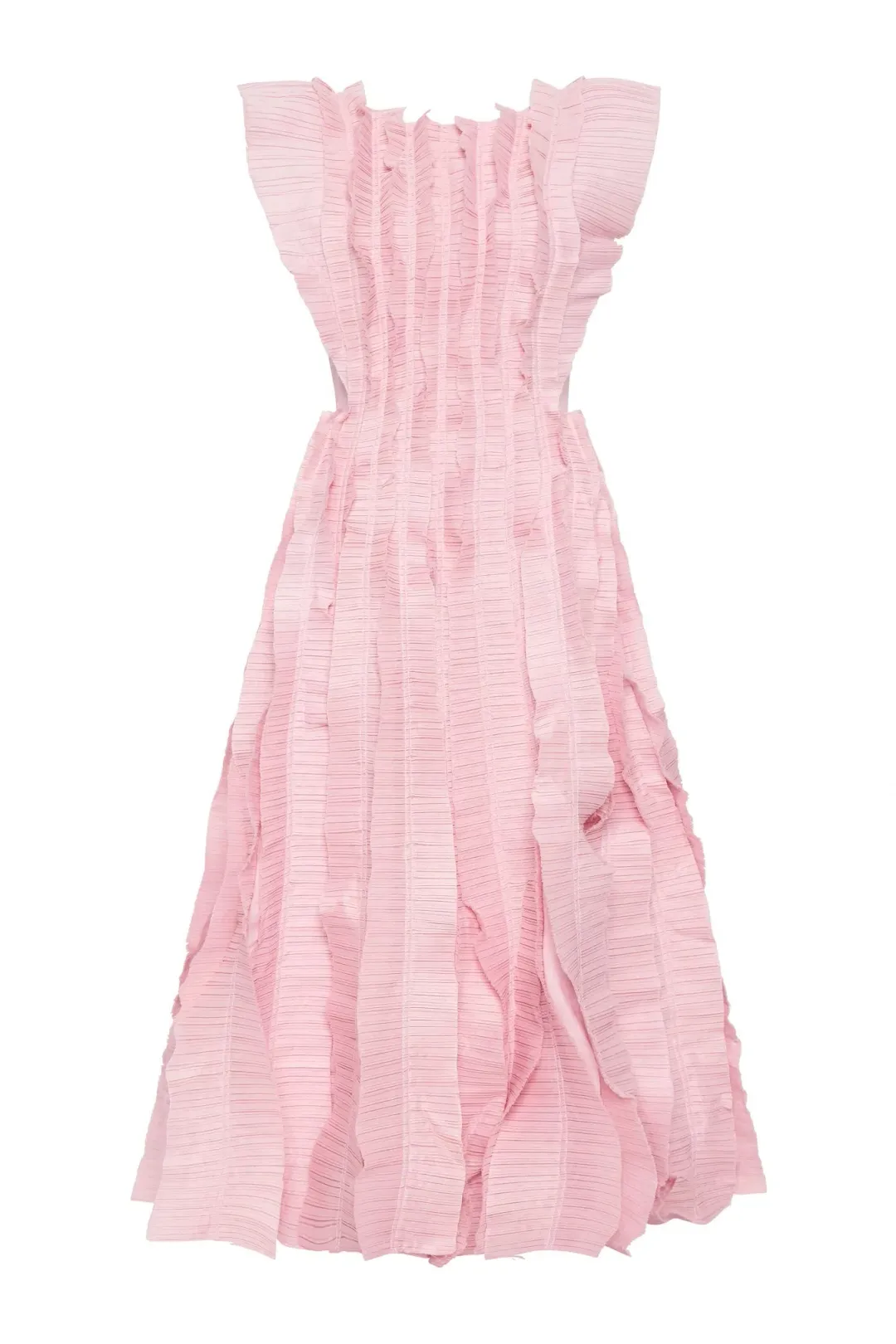 Aje Hybrid Midi Dress Pink Rose Size 8 for rent on The Volte - main image