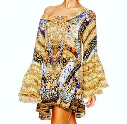 Camilla Two Of A Kind A Line Frill Dress Print Size 2 for rent on The Volte - image 1