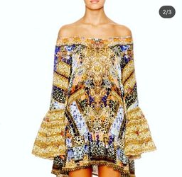 Camilla Two Of A Kind A Line Frill Dress Print Size 2 for rent on The Volte - image 2