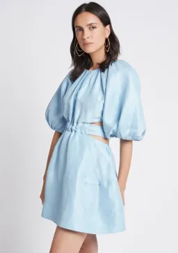 Aje Psychedelia Cut Out Mini Dress in Pale Blue Size 4 for rent on The Volte - image 5