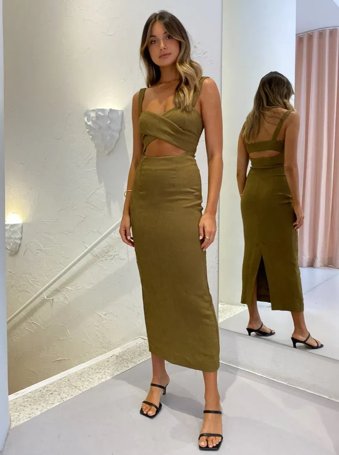 Shona Joy Simone Dress Green Size 10 for rent on The Volte - main image