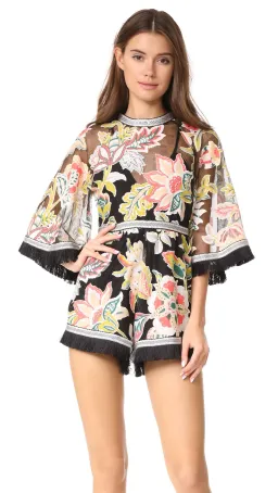 Alice McCall Georgie Boy Playsuit Black Floral Print Size 10  for rent on The Volte - image 5