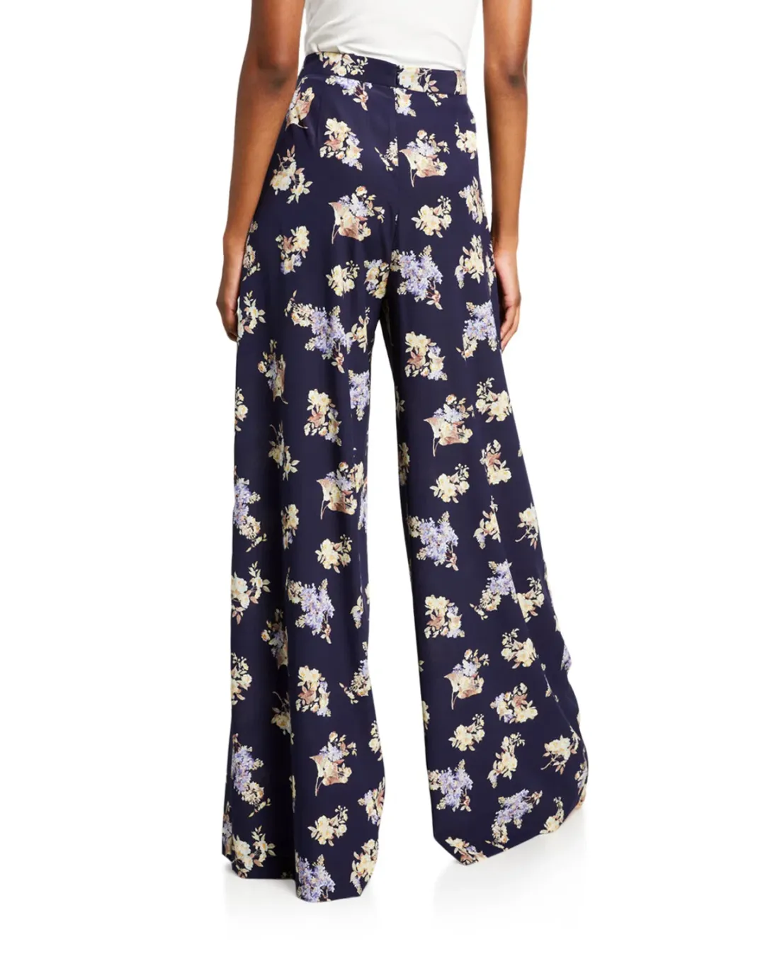 Zimmermann Sabotage Silk Wide Leg Pants Floral Size 1 / AU 10 for rent on The Volte - main image