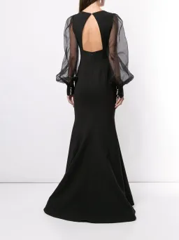 Rebecca Vallance Barbie Cut Out Gown Black Size 8 for rent on The Volte - image 3