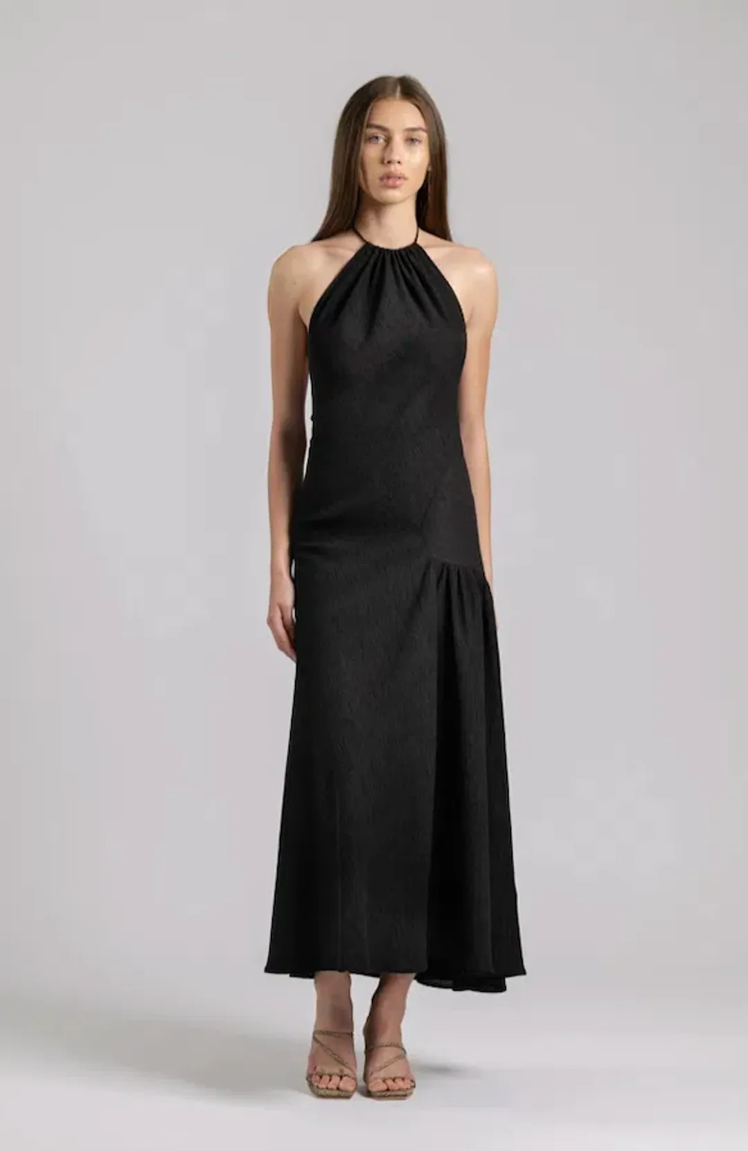 One Fell Swoop La Californie Midi Dress Black Size 8  for rent on The Volte - main image