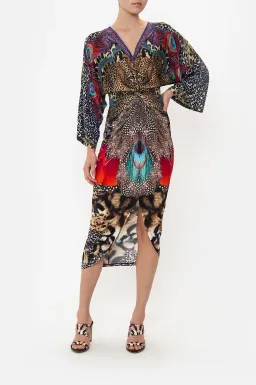 Camilla Xanadu Rising Long Split Front Twist Dress Print XXXL for rent on The Volte - image 1